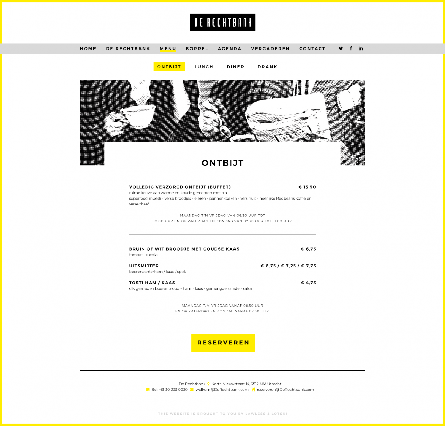 Derechtbank website menu